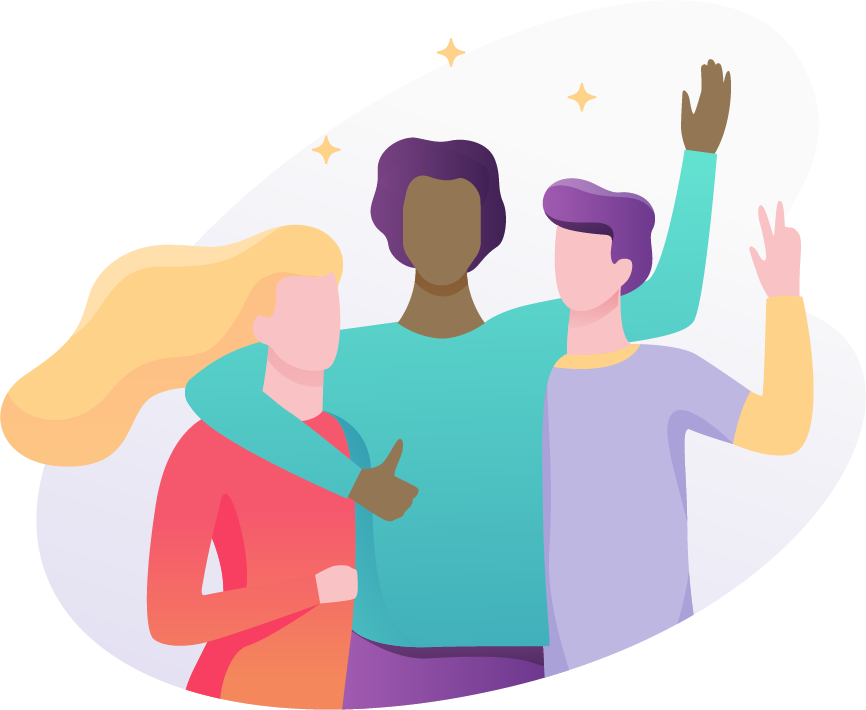 Illustration: Group of friends